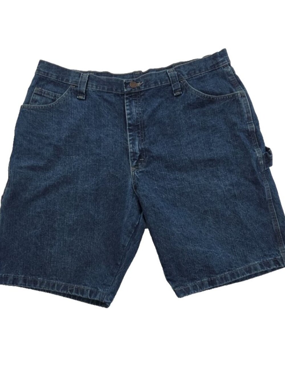 Wrangler Denim Carpenter's Shorts Mens 38 Med Wash All Cotton 64WC6DI 10" Inseam